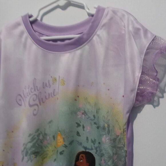 Disney Wish Girls' Purple Nightgown Ruffle Sleeve | Asha | Size 6 - Picture 5 of 8